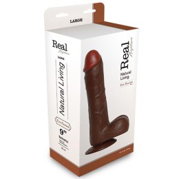 Dildo realistyczne Real Rapture PVC czarny 25 cm Real Rapture