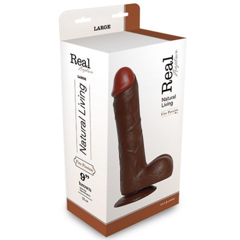 Dildo realistyczne Real Rapture PVC czarny 25 cm Real Rapture