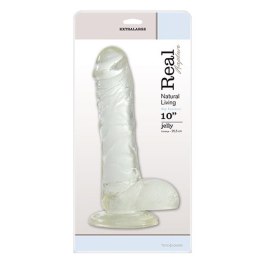 Dildo realistyczne Real Rapture przezroczyste 25 cm Real Rapture