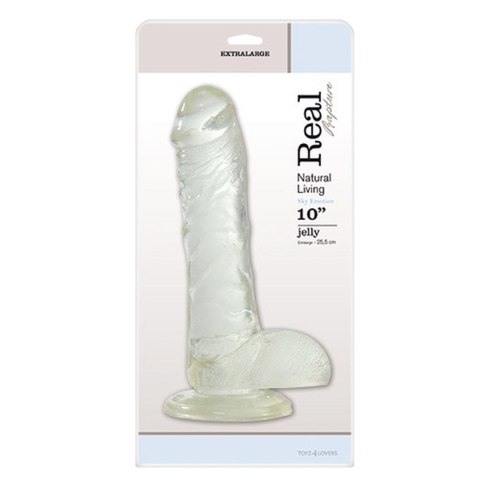 Dildo realistyczne Real Rapture przezroczyste 25 cm Real Rapture