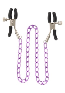 Metalowe klipsy na sutki z łańcuszkiem ToyJoy 50 cm TOYJOY