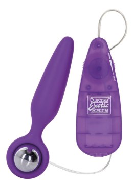 Wibrujący korek analny Booty Call Booty Glider fioletowy 9.5 cm CalExotics