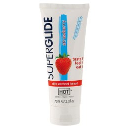 Żel poślizgowy Hot Superglide truskawkowy jadalny 75ml Hot