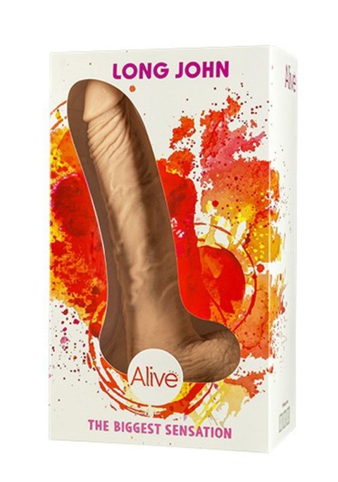 Dildo realistyczne Alive Long John 23,5 cm PVC z przyssawką Alive