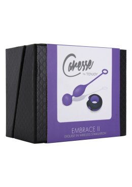 Jajko wibrujące ToyJoy Embrace II fioletowe z pilotem 10 cm TOYJOY