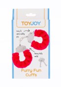 Kajdanki piórkowane ToyJoy Furry Fun czerwone TOYJOY