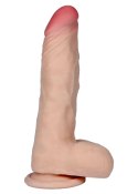 Realistyczne dildo elastyczne z cyberskóry Posejdon 19 cm z przyssawką B - Series Real
