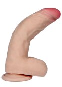 Realistyczne dildo elastyczne z cyberskóry Posejdon 19 cm z przyssawką B - Series Real