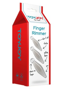 Zestaw korków analnych Finger Rimmer ToyJoy transparentny 3 szt TOYJOY