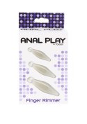 Zestaw korków analnych Finger Rimmer ToyJoy transparentny 3 szt TOYJOY