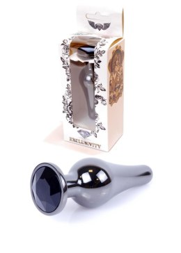 Biżuteria analna stal nierdzewna srebrna z czarnym diamentem 9.5 cm B - Series HeavyFun