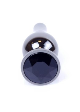 Biżuteria analna stal nierdzewna srebrna z czarnym diamentem 9.5 cm B - Series HeavyFun