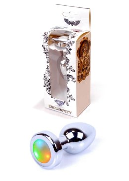 Biżuteria analna stalowa LED Disco HeavyFun 7 cm B - Series HeavyFun