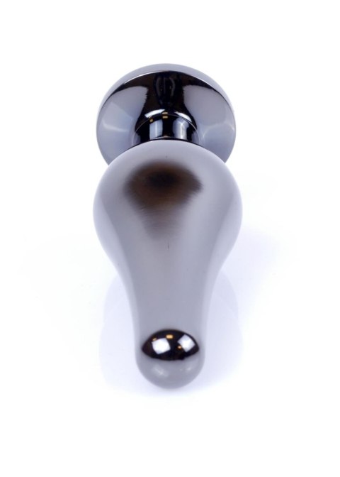 Biżuteria analna stalowa z diamentem HeavyFun srebrna niebieska 9.5 cm B - Series HeavyFun