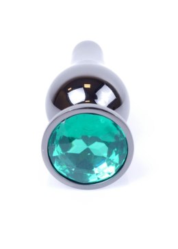 Biżuteria analna ze stali nierdzewnej zielony diament 9.5 cm B - Series HeavyFun