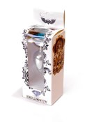 Korek analny stalowy srebrny z jasnoniebieskim diamentem 7 cm B - Series HeavyFun