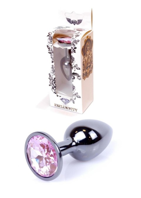 Korek analny stalowy z diamentem ciemnosrebrny 7 cm B - Series HeavyFun
