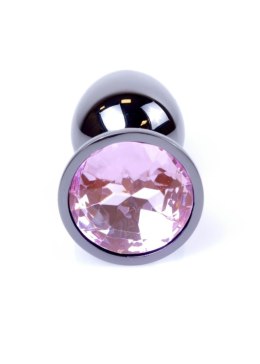 Korek analny stalowy z diamentem ciemnosrebrny 7 cm B - Series HeavyFun