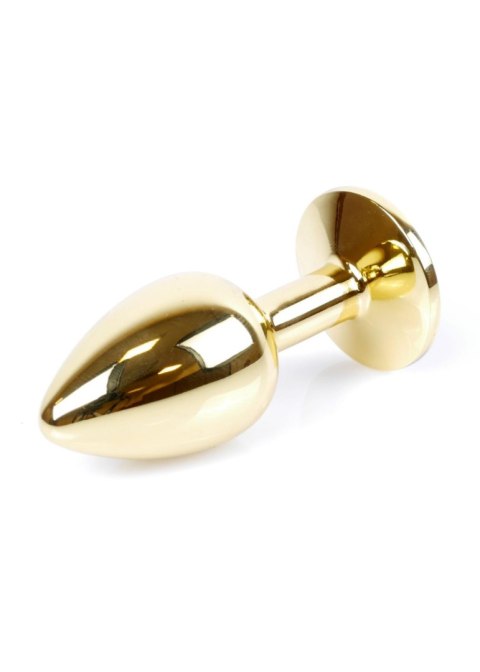 Korek analny złoty z różowym diamentem 7 cm B - Series HeavyFun
