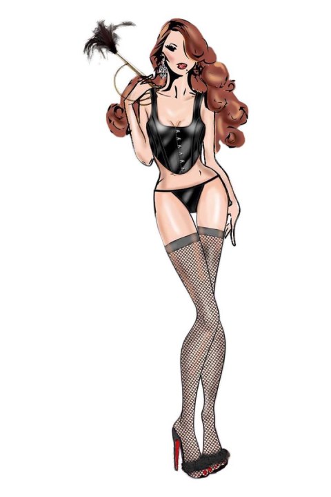 BOMBSHELL BOUDOIR HOOK UP FRONT CORSET SET BLACK, L Bombshell Boudoir