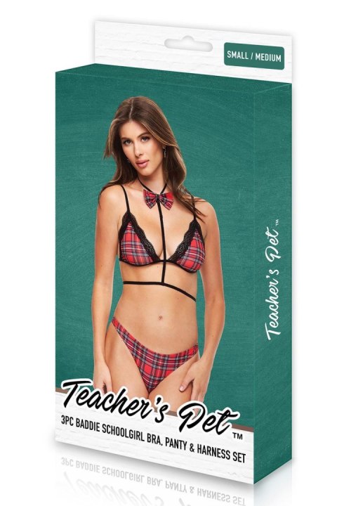 TEACHERS PET 3 PC BADDIE SCHOOLGIRL SET, M/L Teacher''s Pet