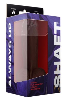 SHAFT MODEL A 7.5 INCH LIQUIDE SILICONE DONG WITH BALLS MAHOGANY Shaft