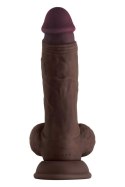 SHAFT MODEL A 8.5 INCH LIQUIDE SILICONE DONG WITH BALLS MAHOGANY Shaft
