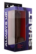 SHAFT MODEL A 8.5 INCH LIQUIDE SILICONE DONG WITH BALLS MAHOGANY Shaft