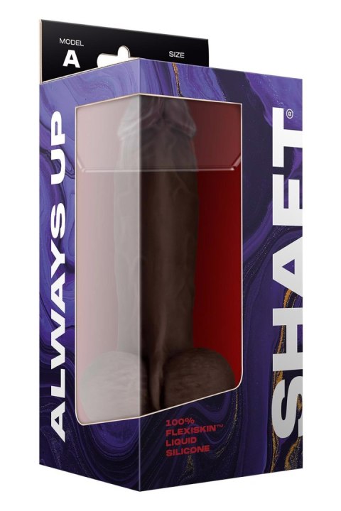 SHAFT MODEL A 8.5 INCH LIQUIDE SILICONE DONG WITH BALLS MAHOGANY Shaft