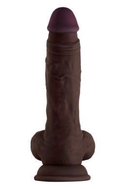 SHAFT MODEL A 9.5 INCH LIQUIDE SILICONE DONG WITH BALLS MAHOGANY Shaft