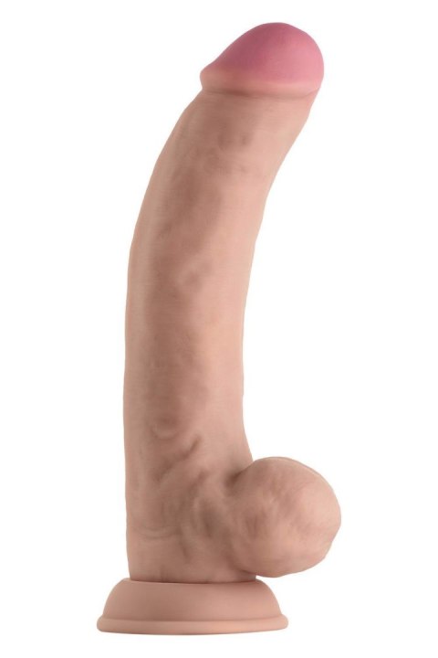 SHAFT MODEL C 9.5 INCH LIQUIDE SILICONE DONG WITH BALLS PINE Shaft