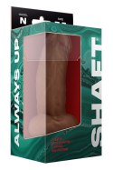 SHAFT MODEL N 7.5 INCH LIQUID SILICONE DONG WITH BALLS OAK Shaft