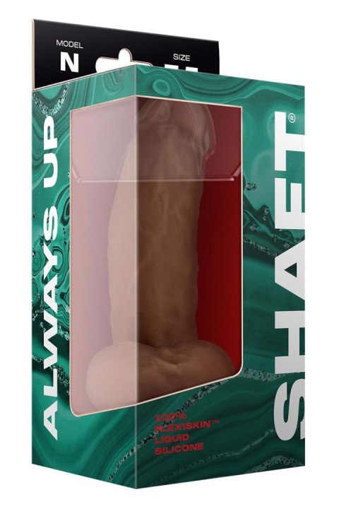 SHAFT MODEL N 7.5 INCH LIQUID SILICONE DONG WITH BALLS OAK Shaft