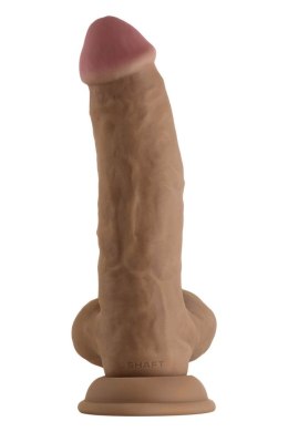 SHAFT MODEL N 8.5 INCH LIQUID SILICONE DONG WITH BALLS OAK Shaft