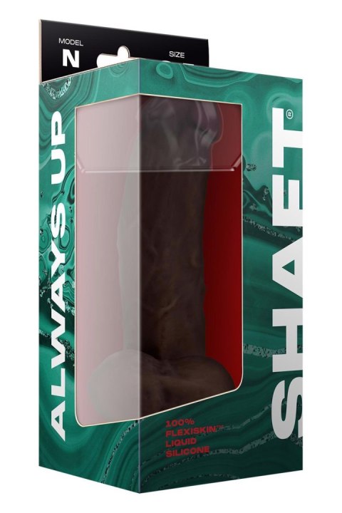 SHAFT MODEL N 8.5 INCH LIQUIDE SILICONE DONG WITH BALLS MAHOGANY Shaft