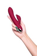 Vibrator with clitoral stimulator L'EROINA by TOYFA Sangra, silicone, burgundy, 20.5 cm L'EROINA