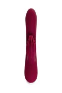 Vibrator with clitoral stimulator L'EROINA by TOYFA Sangra, silicone, burgundy, 20.5 cm L'EROINA