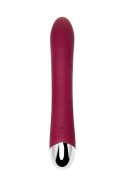 Vibrator with clitoral stimulator L'EROINA by TOYFA Sangra, silicone, burgundy, 20.5 cm L'EROINA