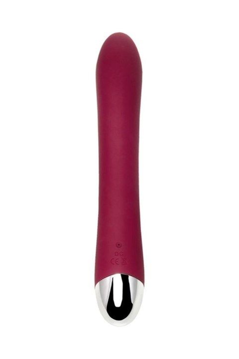 Vibrator with clitoral stimulator L'EROINA by TOYFA Sangra, silicone, burgundy, 20.5 cm L'EROINA