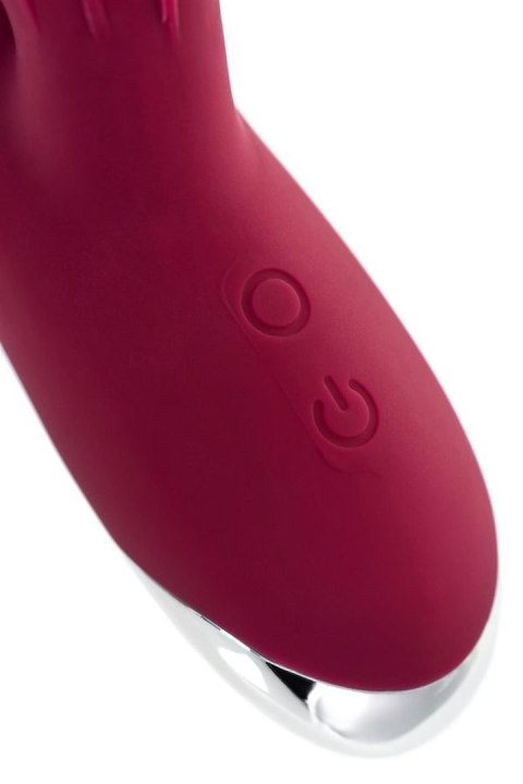 Vibrator with clitoral stimulator L'EROINA by TOYFA Sangra, silicone, burgundy, 20.5 cm L'EROINA