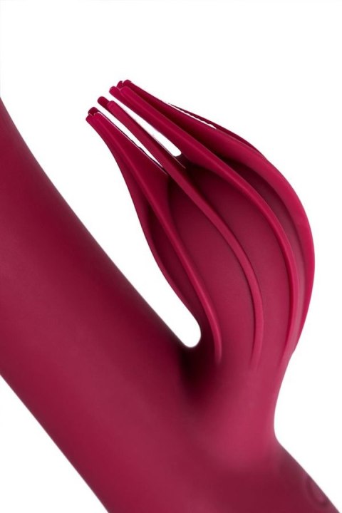 Vibrator with clitoral stimulator L'EROINA by TOYFA Sangra, silicone, burgundy, 20.5 cm L'EROINA