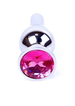 Biżuteria analna HeavyFun srebrna z różowym diamencikiem 9,5 cm B - Series HeavyFun