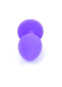 Biżuteria analna silikonowa fioletowa HeavyFun mała czerwony diament 7 cm B - Series HeavyFun