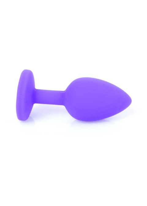 Biżuteria analna silikonowa fioletowa HeavyFun mała czerwony diament 7 cm B - Series HeavyFun