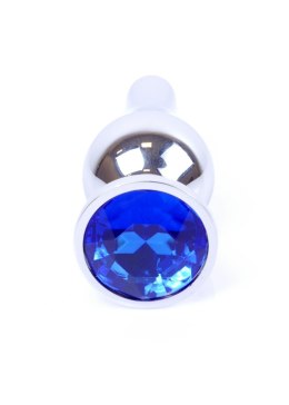 Biżuteria analna srebrna z diamentem ciemnieniebieska HeavyFun 9.5 cm B - Series HeavyFun