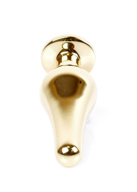 Korek analny biżuteryjny złoty ze stali nierdzewnej 9,5 cm B - Series HeavyFun
