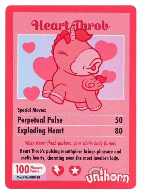 Stymulator łechtaczki Unihorn Heart Throb silikonowy USB 9 cm Unihorn