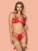Erotyczny komplet bielizny Giftella Obsessive czerwony S/M Obsessive