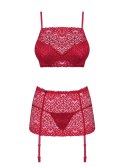 Komplet bielizny Lividia Obsessive czerwony S/M Obsessive