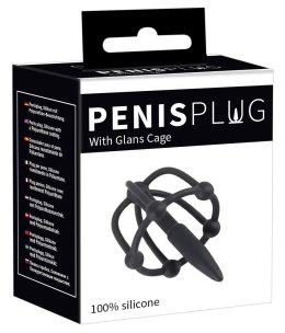 Plug penisa z klatką na żołądź Penisplug silikonowy 5,7 cm Penisplug